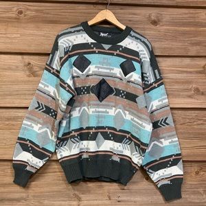 MENS Vintage Impact Sweater With Leather Patches
